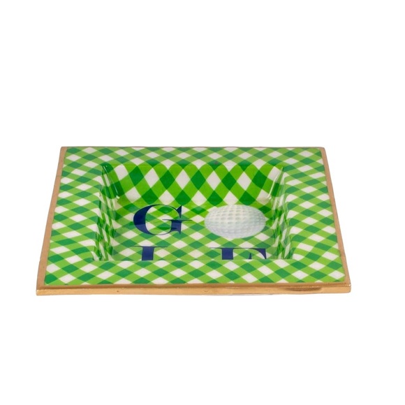 Jaye’s Studio Enameled Tee Time Trinket Tray, NWT $58 - Picture 5 of 7